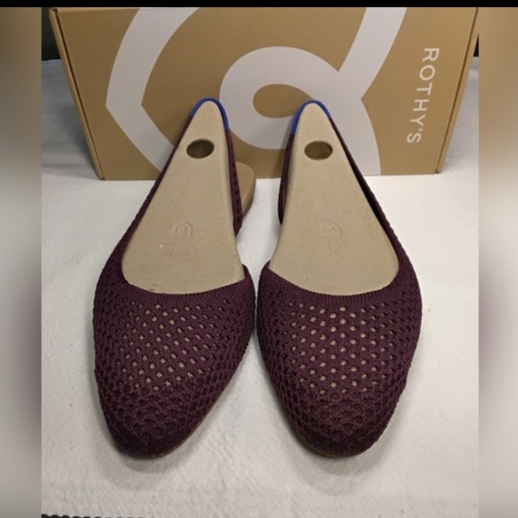 Rothy's Shoes - Rothy's The Almond Slingback in Plum Mesh